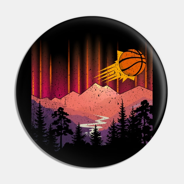 Phoenix Sunset Vintage Valley Basketball Pin by FamiStore