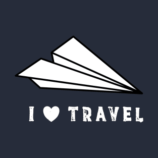 Adventure Paper Plane I Love Travelling T-Shirt