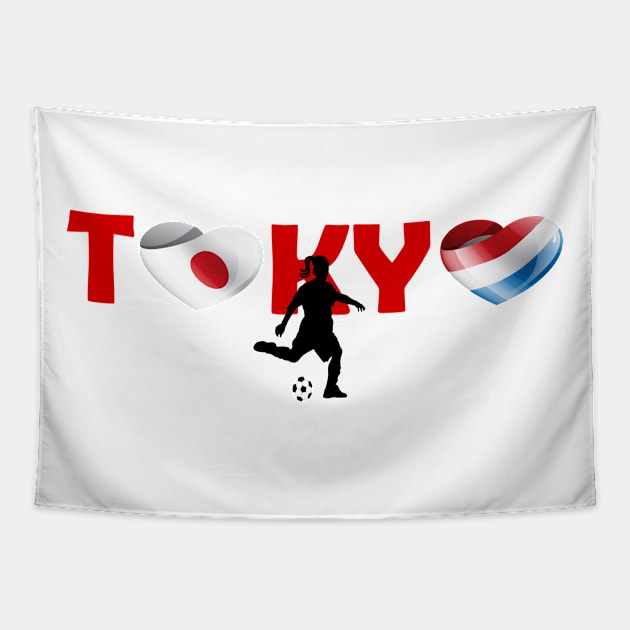 Sports, Football, Netherlands in Tokyo! Tapestry by ArtDesignDE