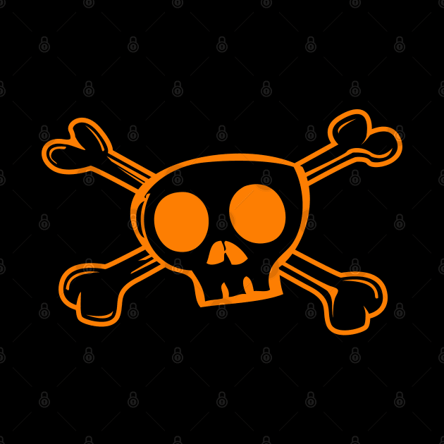 orange crossbones by miniBOB