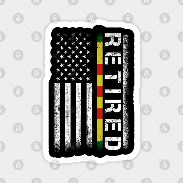 Retired Vietnam Veteran - Military Gift Magnet by Otis Patrick