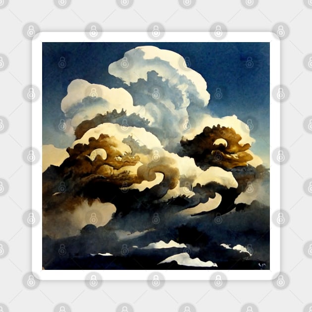 Majestic cumulus clouds Magnet by etherElric