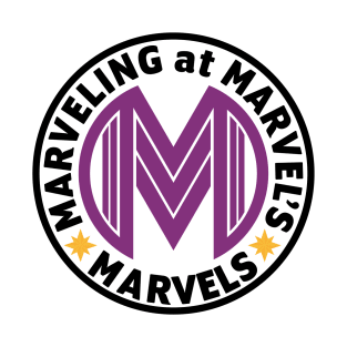 Marveling Logo in Purple & Black T-Shirt