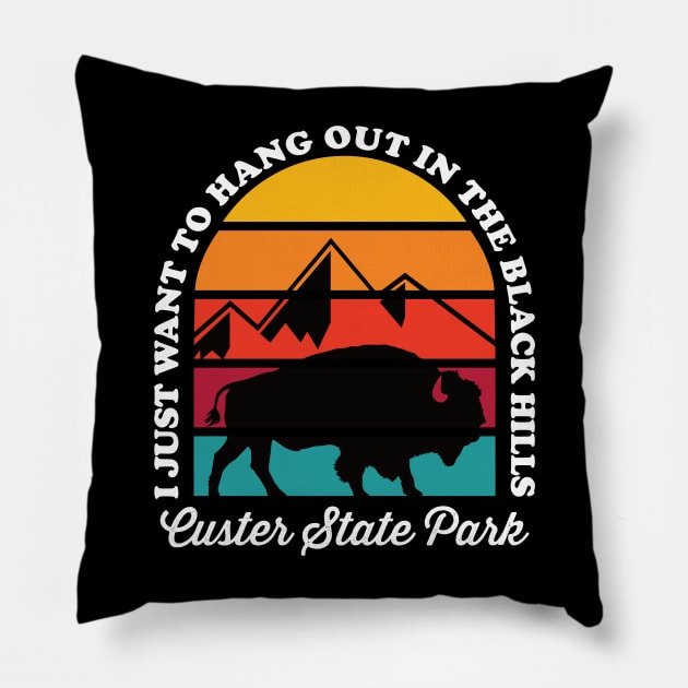 Hang Out In Custer State Park South Dakota Pillow by SouthDakotaGifts