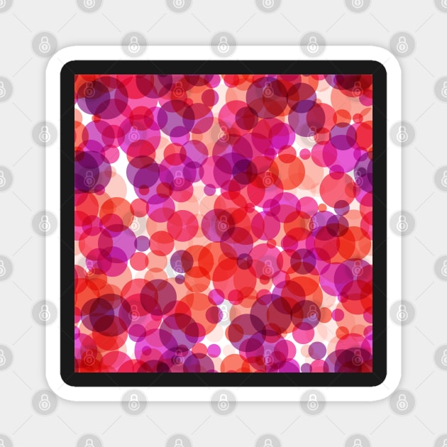 Red bubbles Magnet by IrinaGuArt