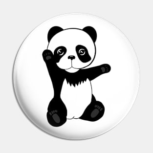 Cute waving panda Pin