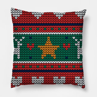 Christmas knitted pattern Pillow