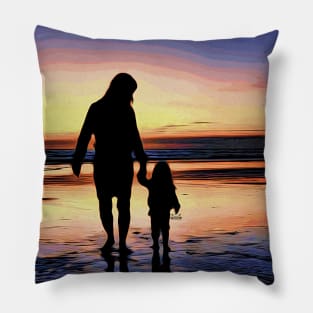 Mother & Daughter / Maléa is looking for the Kobold - children's book WolfArt Pillow