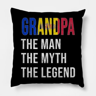 Grand Father Andorran Grandpa The Man The Myth The Legend - Gift for Andorran Dad With Roots From  Andorra Pillow