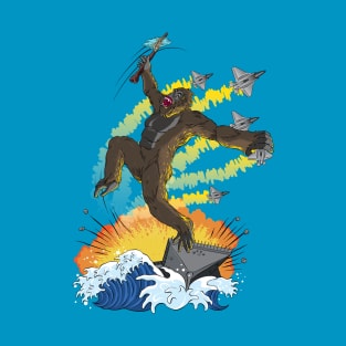 King Kong on the ocean T-Shirt