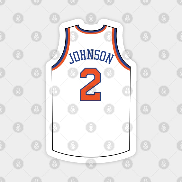 Larry Johnson New York Jersey Qiangy Magnet by qiangdade