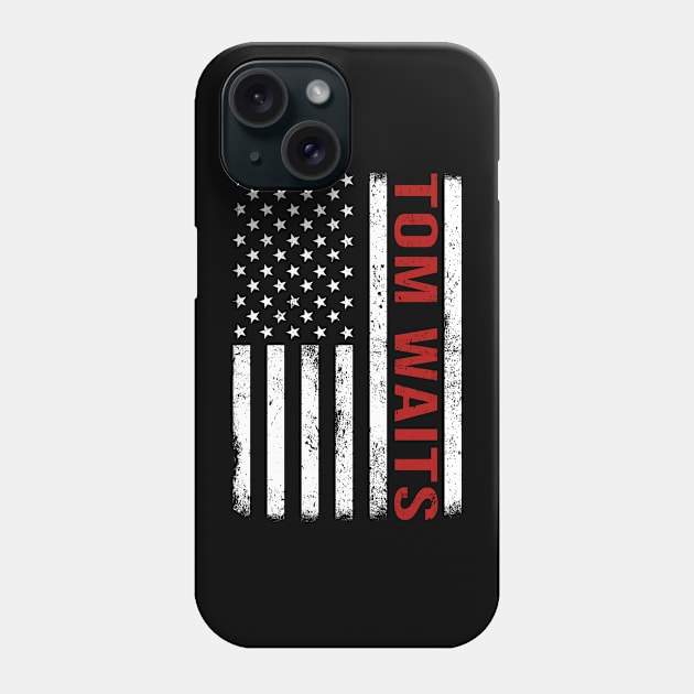 Graphic Tom Waits Proud Name US American Flag Birthday Gift Phone Case by Intercrossed Animal 