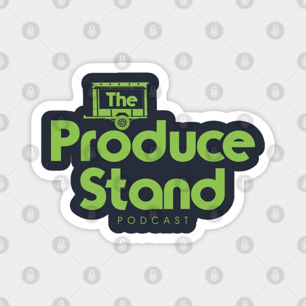 The Produce Stand Podcast primary logo lime green Magnet by Produce Stand Podcast