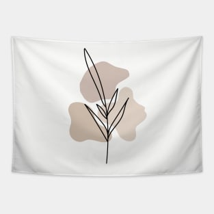 Modern Minimalist Simple Abstract Pastel Pink Flower Art Tapestry