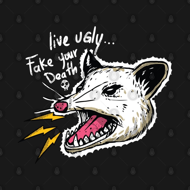 Vintage Live Ugly Fake Your Death Opossum by A Comic Wizard