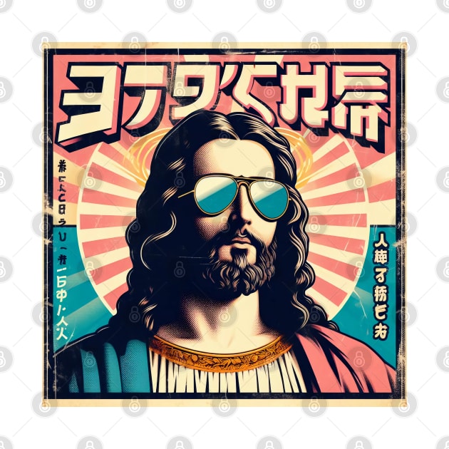 Vintage Japanese Magazine Cover with Long-Haired Man and Sunglasses by IA.PICTURE