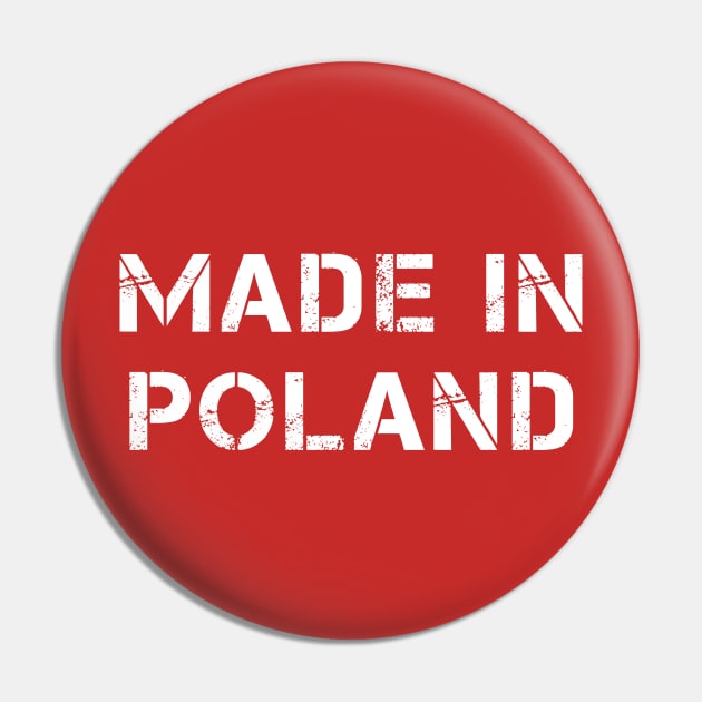 Made in Poland Text Pin by PallKris