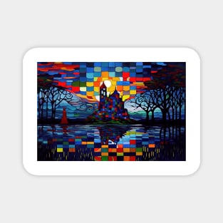 Mondrian Castle Magnet