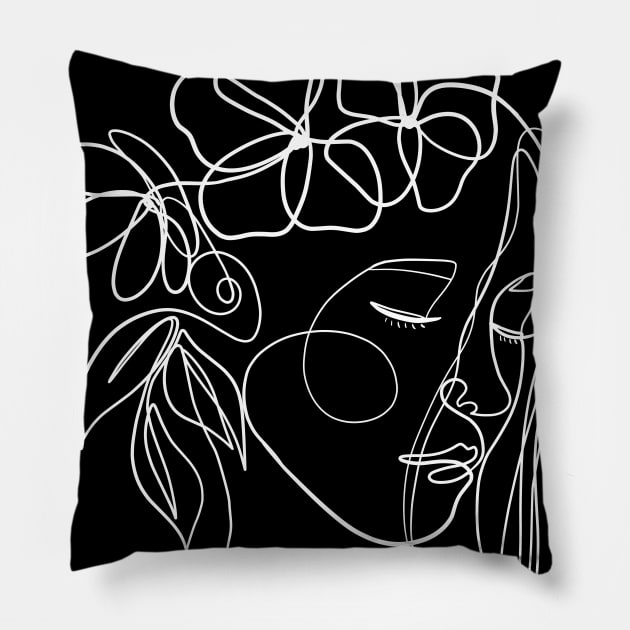 Promising young woman Pillow by Kuro Shop