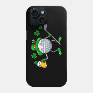 St Patricks Day Golf Golfing Beer Funny Humor Phone Case