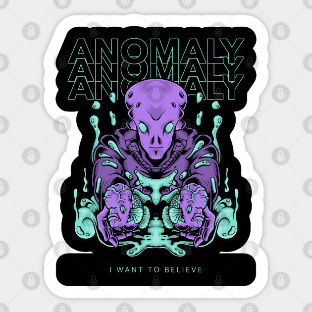 Anomaly Alien Design I Glitch Aliens UFO Day - Anomaly - Sticker