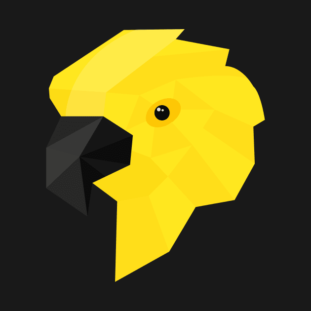 Yellow Polygon Bird by SherabArts