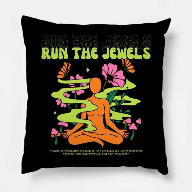 Run The Jewels // Yoga Pillow by Mamamiyah