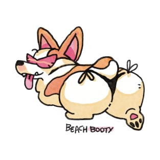 Beach booty corgi T-Shirt