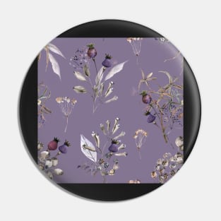 Vintage Floral in Lavender Pin