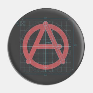 anarchist symbol - on 'black' Pin