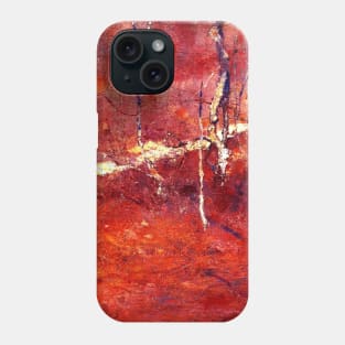 Landscape Painting Red Phone Case