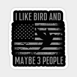 I love birds and maybe 3 people love the USA flag Magnet