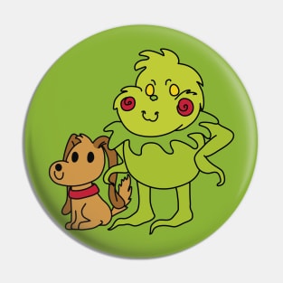 PELUDO VERDE Pin