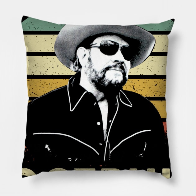 Funny retro hank jr williams fans gifts Pillow by maelotti22925