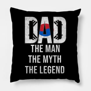 South Korean Dad The Man The Myth The Legend - Gift for South Korean Dad With Roots From South Korean Pillow