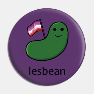 Lesbean (Lesbian Flag) Pin