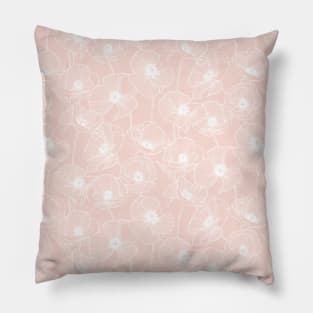 Blush Poppies Pillow