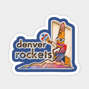 Denver Rockets Basketball Magnet