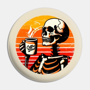 Skeleton Coffee dead Pin