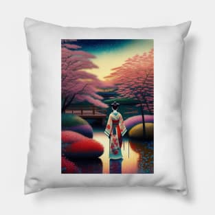 Traditional Japanese Garden Style Pillow