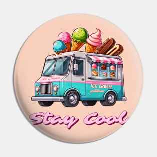 Stay Cool, ice cream truck design Pin