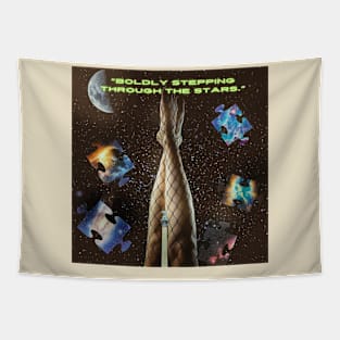 "Starry Puzzle Odyssey" Tapestry