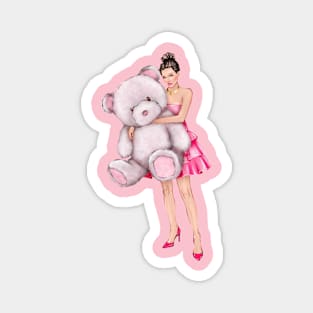 glamour bear lover art Magnet