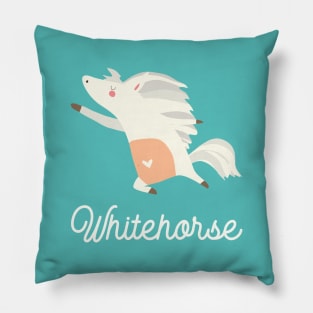 Whitehorse Horse Pillow