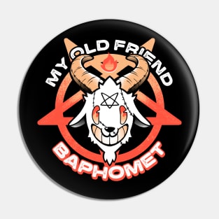 Cartoon Baphomet friend. Pin