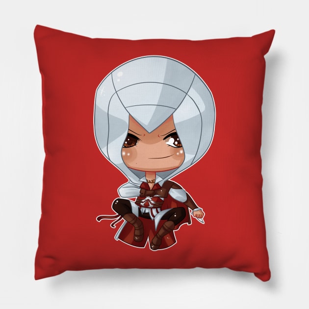 Chibi Ezio Pillow by sambeawesome