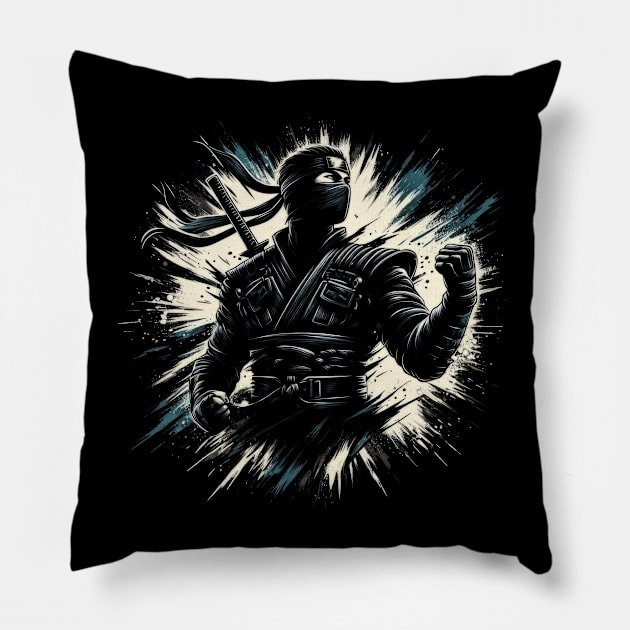 Black Ninja Pillow by Genbu