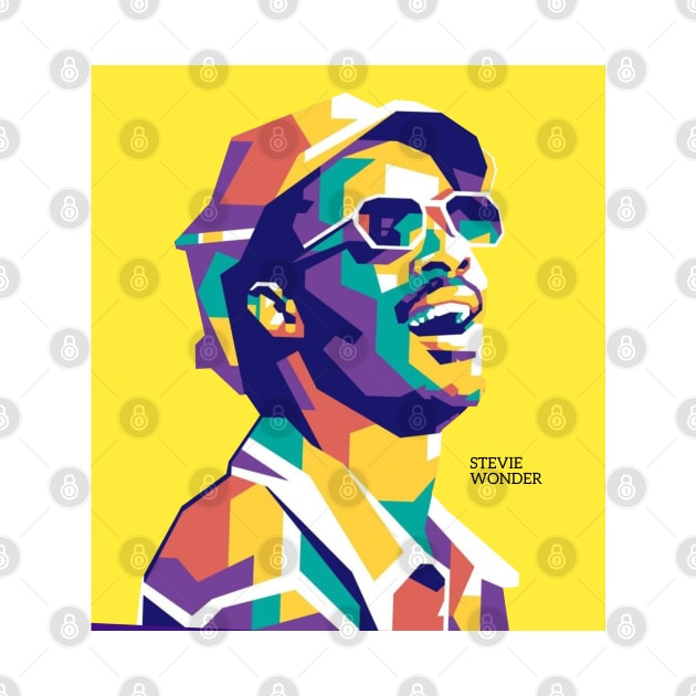 Stevie wonder WPAP Limit color by Asepart