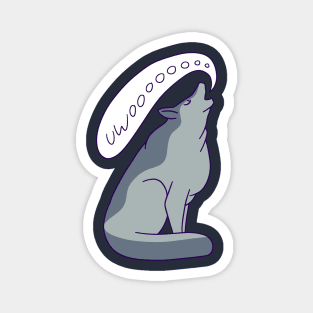 Howling Wolf Magnet