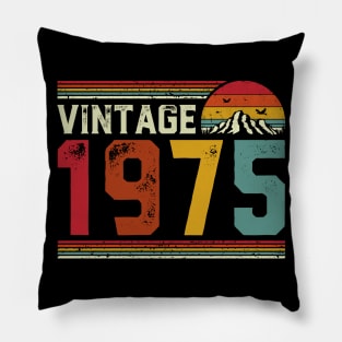 Vintage 1975 Birthday Gift Retro Style Pillow